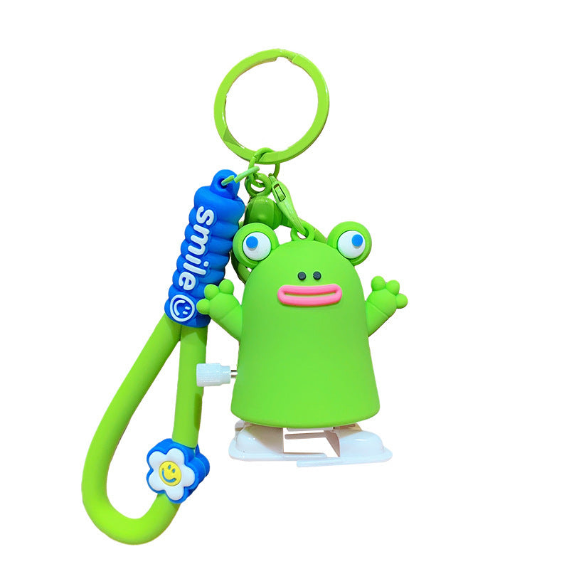 Wholesale Clockwork Frog Toy Plastic Keychain Unzip
